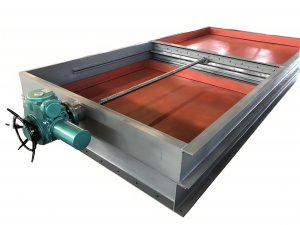 電動雨水排口閘板閥，電動污泥水溝閘板